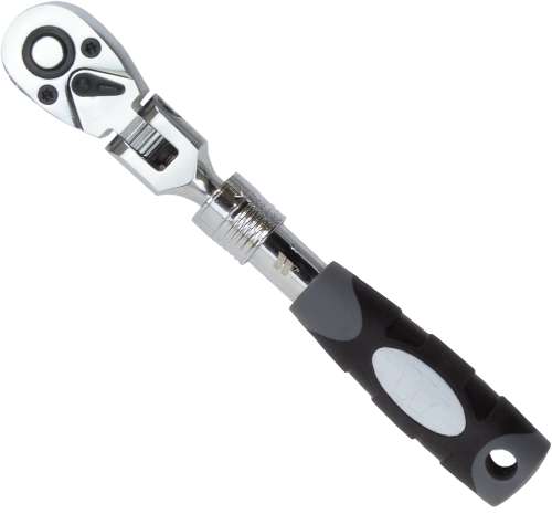 Carraca; telescópica, cabeza flexible, 1/4'' de carraca