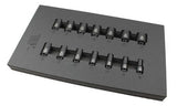 Dados de impacto de pared delgada semi profundos, 3/8'' de carraca, 6 puntos