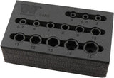 Juego de Dados; 14 Piezas para Impacto, Dados Superficiales, 1/4'' de Carraca