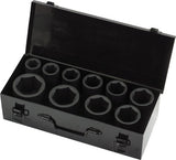 Juego de Dados de Impacto Profundo, 1'' Pulgada, 6 puntos, 22-50 mm, 11 Piezas