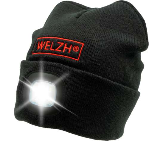 Gorro con luz LED recargable (Negro) 2676-WW