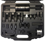 Kit de extracción de inyectores con martillo de deslizamiento y adaptadores; 24 piezas