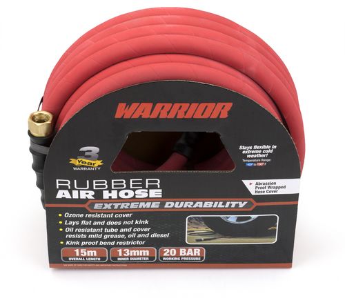Warrior™ Manguera de Aire de Goma Premium, 1/2'' x 15m