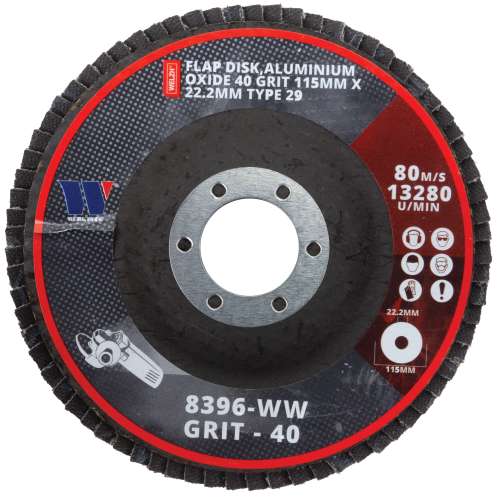 Disco de Láminas, Tipo 29, Óxido de Aluminio Grano 40 Ø115 mm (200 por Caja)