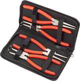 Juego de alicates para anillos de retención; 4 piezas, 225 mm