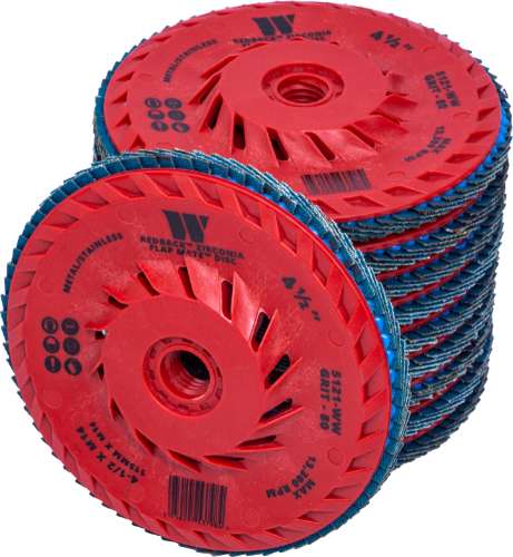 Disco Redback™ Zirconia Flap Mate™; Grano 80 (10 piezas)