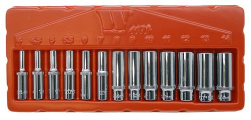 Juego de Dados; Gearlock, Profundos, 1/4''dr 13 Piezas