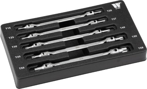 Juego de 5 Llaves Torx de Cabeza Flexible T15-T60 2786-WW