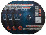 Discos de Corte 75x1.0mm x 9.5mm (3'' Pulgadas) WerkConnect® 600 Piezas Extra Finos