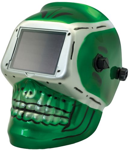 Casco de Soldadura (Versión Calavera) Verde; Automático