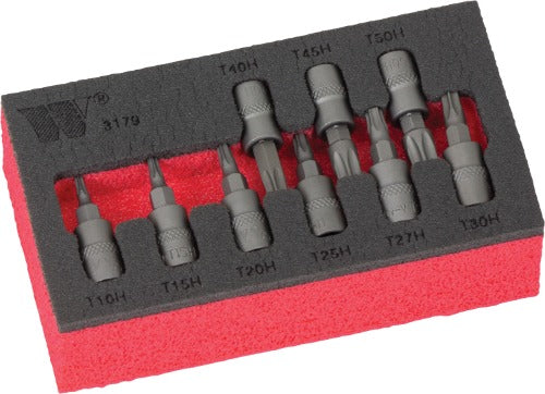 Juego de Dados de Puntas; Torx de 5 Lados Acero S2, TS10-TS50