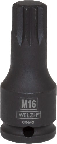 Vaso de impacto, 3/8'' de carraca, Spline M18