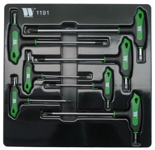 Juego de 7 piezas de llaves en L Torx y Torx con punta Tamper T10-T40 S2 1191-WW