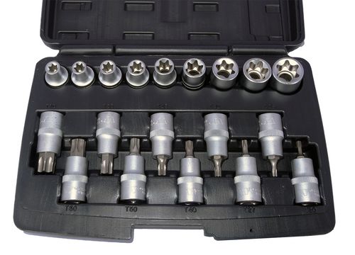 Juego de 19 piezas de Torx y E-Torx de 1/2" 4165-WW
