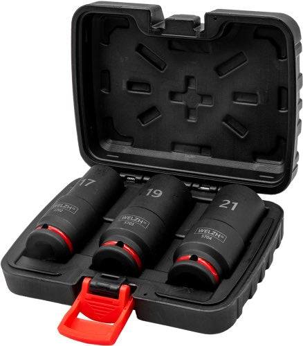 Juego de 3 Dados de Impacto Profundos con Peso; 17 mm, 19 mm y 21 mm 5709-WW