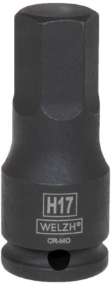 Vaso de impacto, 3/8'' de carraca, hexagonal H17