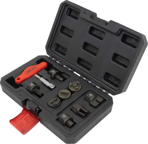 Conjunto de 9 piezas para remover tapones de drenaje de aceite de plástico. 44720-WW