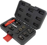 Conjunto de 9 piezas para remover tapones de drenaje de aceite de plástico. 44720-WW