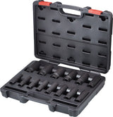 Juego de Dados; de Impacto, Profundos, Vástago Hexagonal de 6 Puntas 1/2'' de Carraca, 14 Piezas 10-32mm