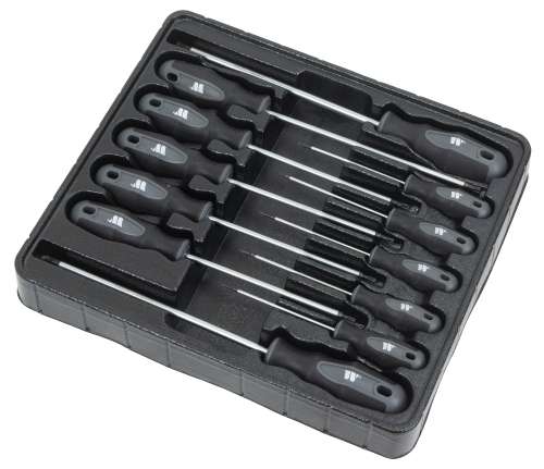 Juego de destornilladores; Torx de seguridad extra largos