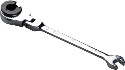 Llave de carraca para línea de freno con cabeza flexible; 8 mm