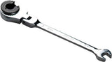 Llave de carraca para línea de freno con cabeza flexible; 8 mm