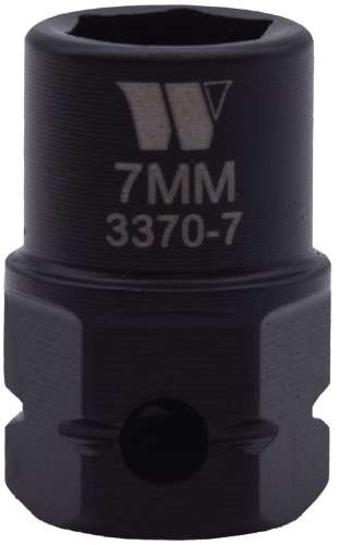 Vaso de Impacto, Extra Corto con Punta Hexagonal de 1/4'' de Carraca, 7 mm