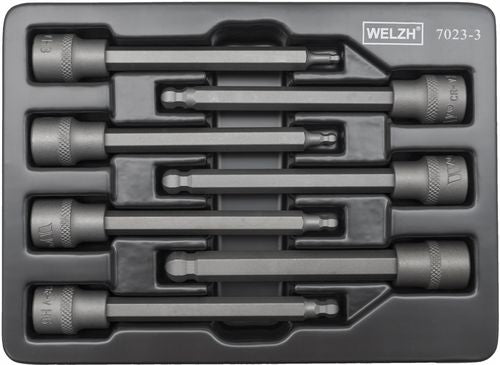 Juego de Dados de Puntas; Juego Hexagonal de Bola Extra Largo 3/8" 110mm HB3-HB10 7023-3-WW