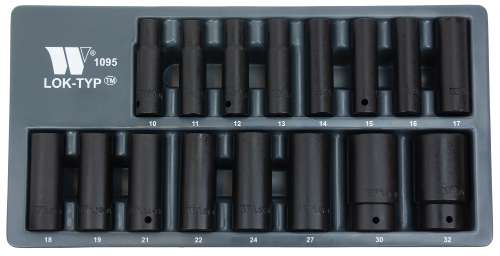 Juego de vasos; Lok-Typ™, Profundo, de Impacto, 1/2''dr, 10-32mm. 1095-WW
