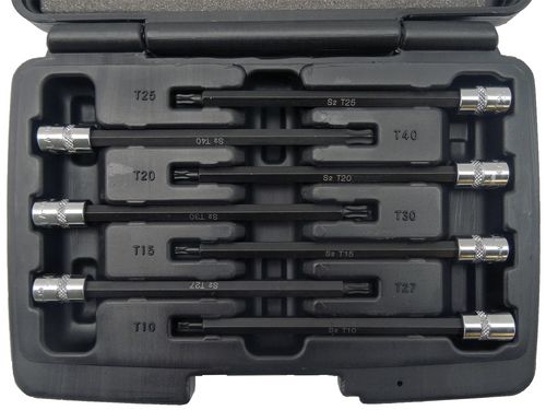 Juego de Dados para Puntas; Torx?, Punta Esférica, 130 mm, 1/4''