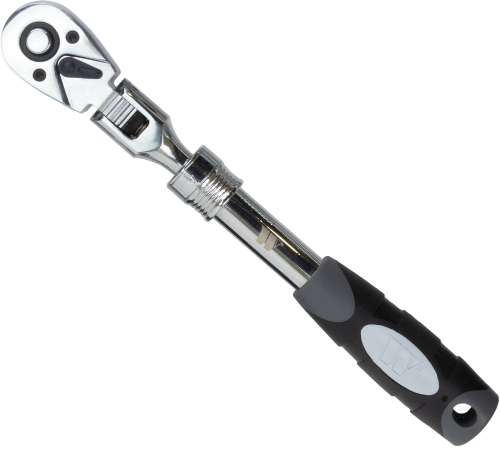 Carraca; telescópica, cabeza flexible, 3/8''dr