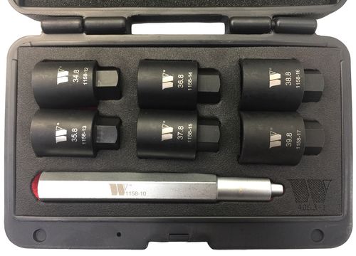 Kit de extracción de tuercas de rueda con bloqueo; Universal (tamaños grandes)