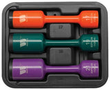 Juego de Dados de Torsión; 110 Nm, 17, 19, 21 mm, 1/2'' de carraca