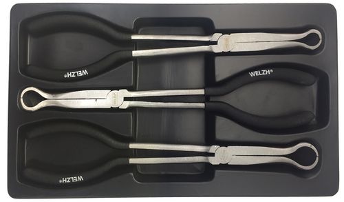 Alicates para bujías de nariz redonda larga de 3 piezas 8014-WW