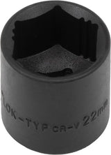 Vaso de impacto; tipo Lok, corto, 3/8'', 16 mm