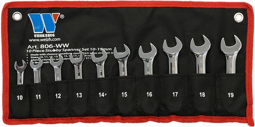 Juego de 10 Llaves Combinadas Cortas de 10-19 mm 806-WW