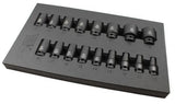 Dados de impacto semi profundos de pared delgada, 1/2'' de carraca, 6 puntos