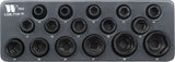 Juego de Dados: Superficiales, para Impacto, 1/2'' de carraca, Tipo Lok, 10-32 mm