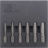 E-Torx®; Profundo 1/4'', E4-E10, Acero S2 Juego de 6 Piezas