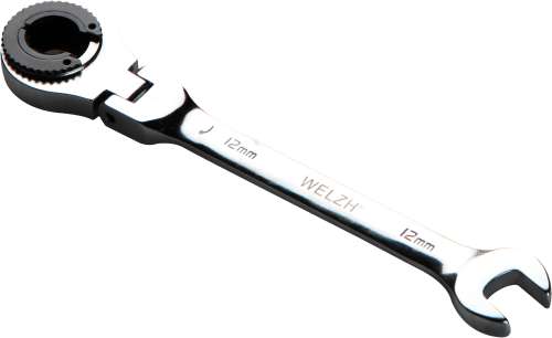 Llave de carraca para línea de freno con cabeza flexible; 12 mm