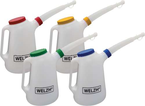 Juego de Jarras Medidoras de Aceite; 5 Litros Paquete de 4