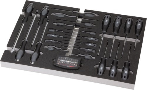 Bandeja para herramientas; Destornillador, Juego de destornilladores Torx y surtido de 32 piezas