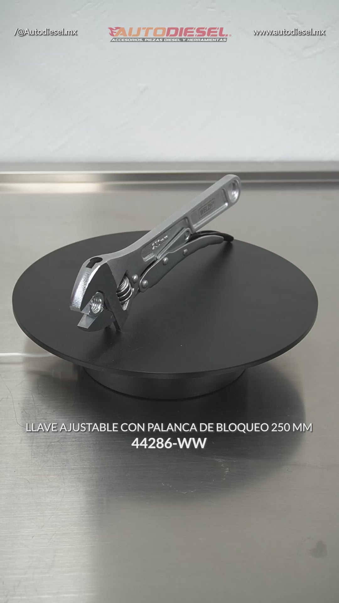 Llave Ajustable con Palanca de Bloqueo; 250 mm 44286-WW