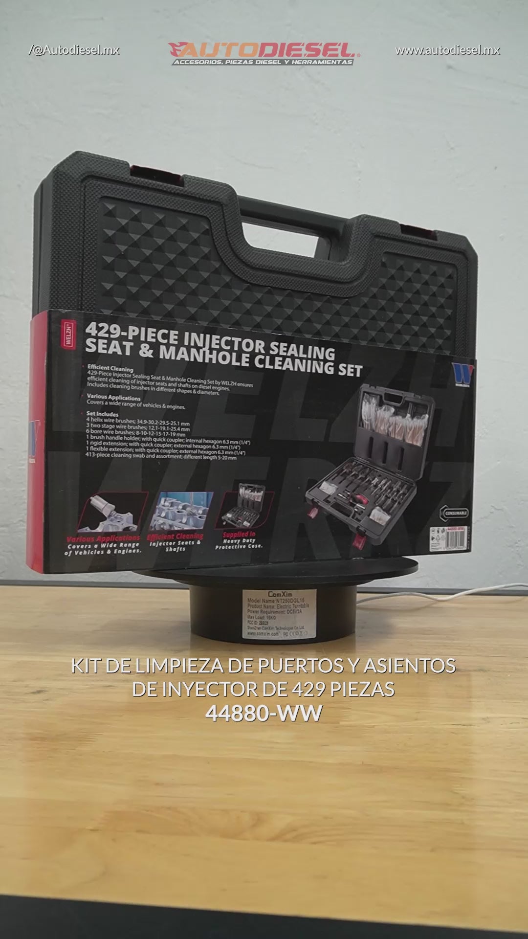 Kit de limpieza de puertos y asientos de inyector de 429 piezas 44880-WW