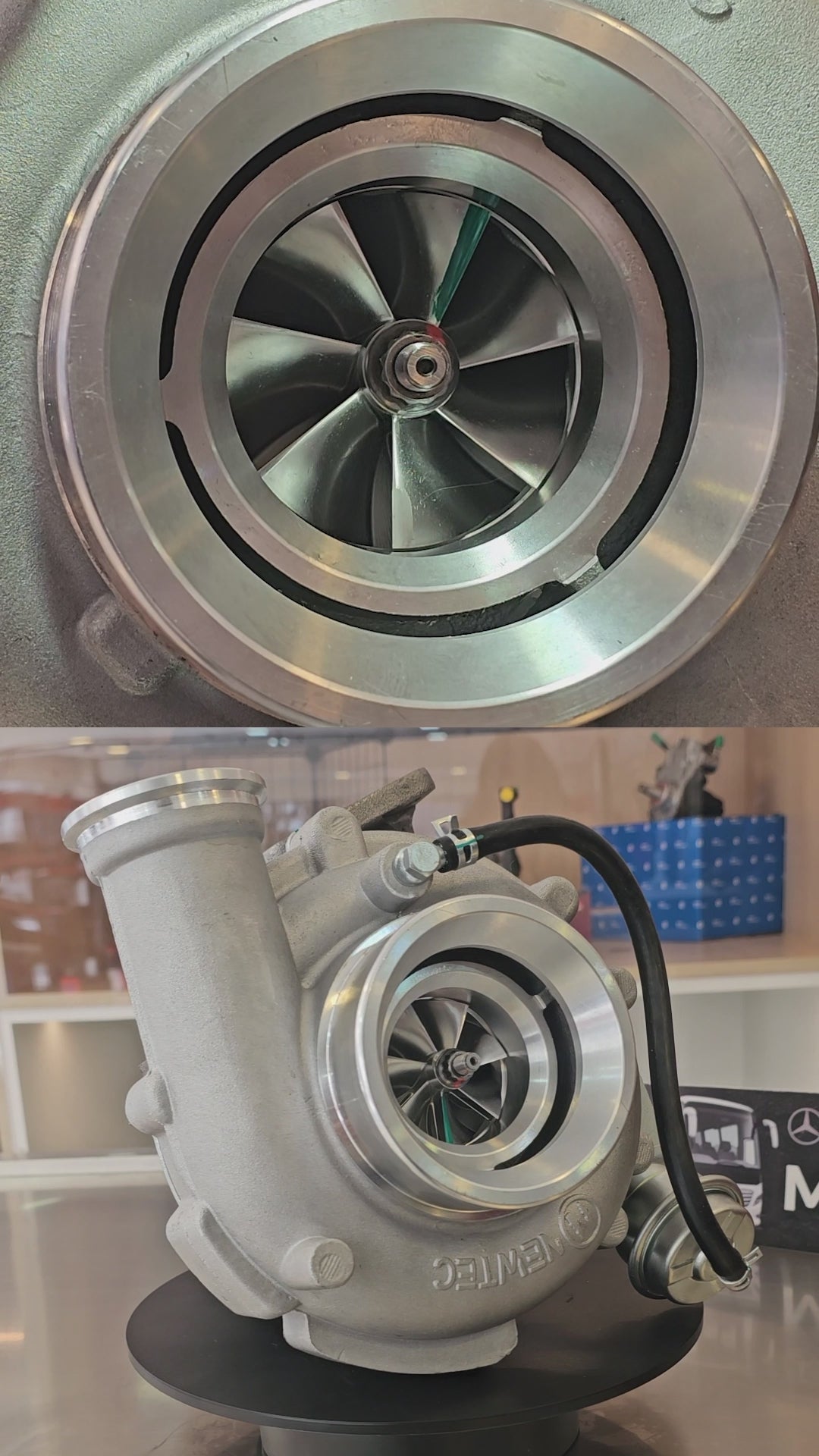 Turbocargador Newtec® Mercedes Benz 906 K27 C/V con Propela de Titanio (N.P. 53279707120TITA)