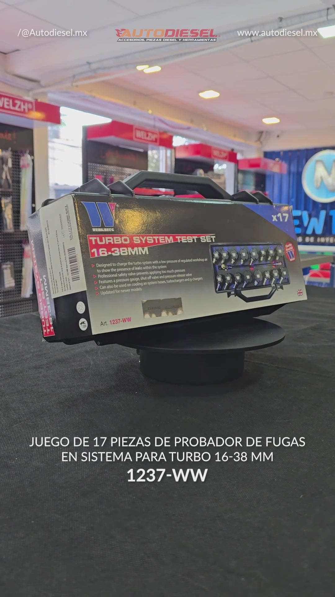 Juego de prueba del sistema turbo de 17 piezas 16-38 mm 1237-WW
