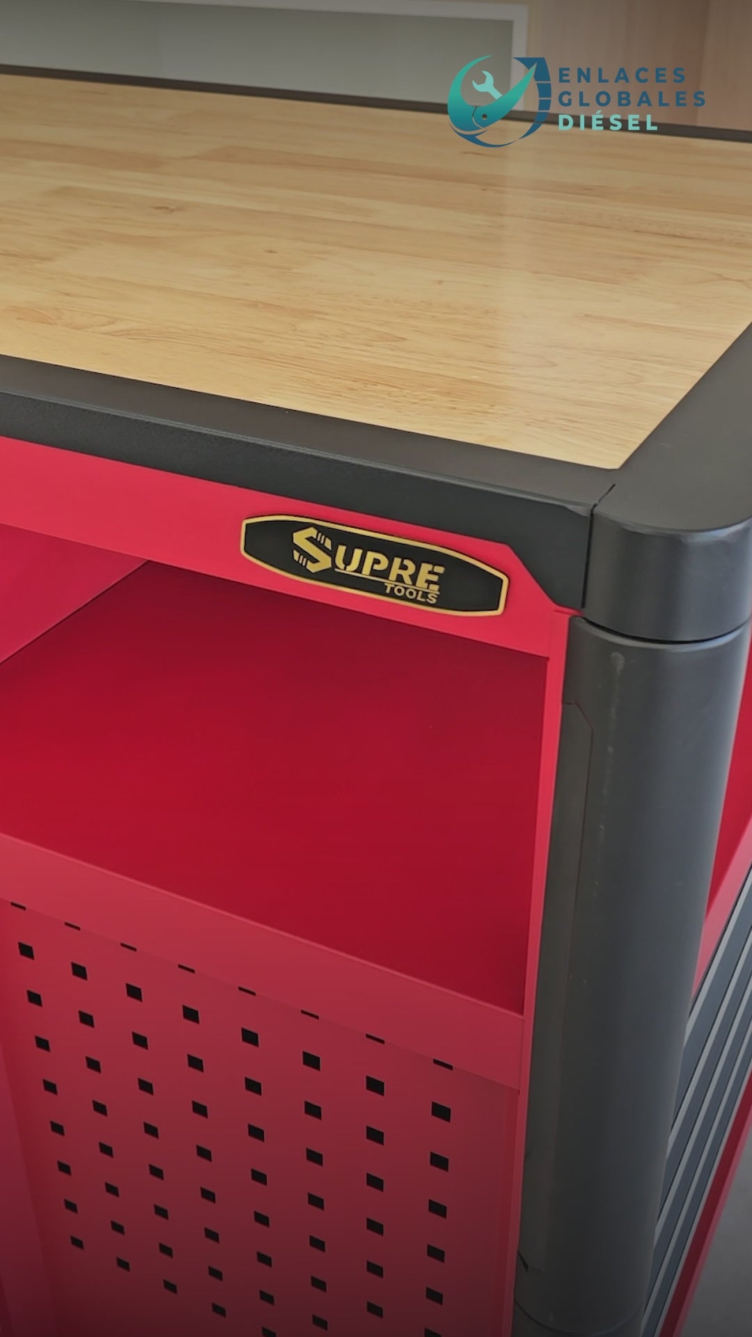 360 - Gabinete para herramientas con mesa de trabajo con ruedas - 12 cajones