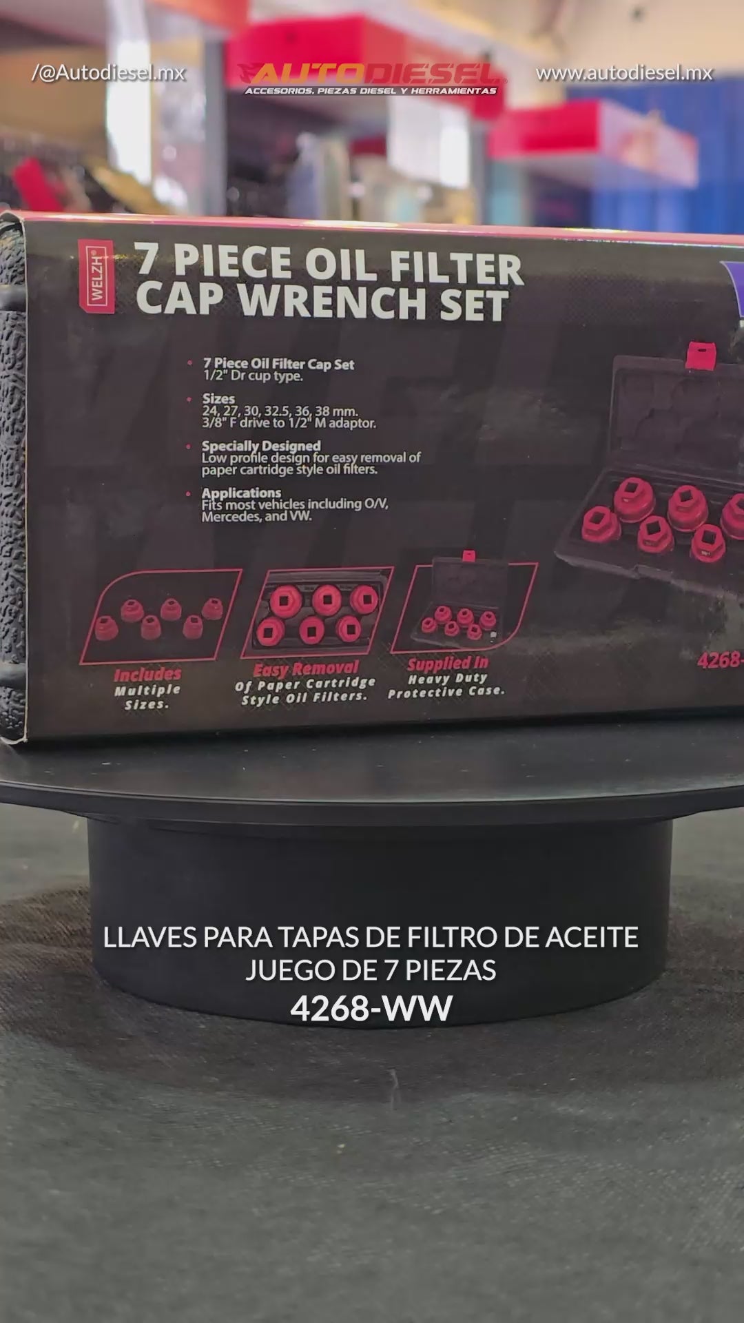 Juego de Llaves para Tapas de Filtro de Aceite; Juego de 7 Piezas 4268-WW