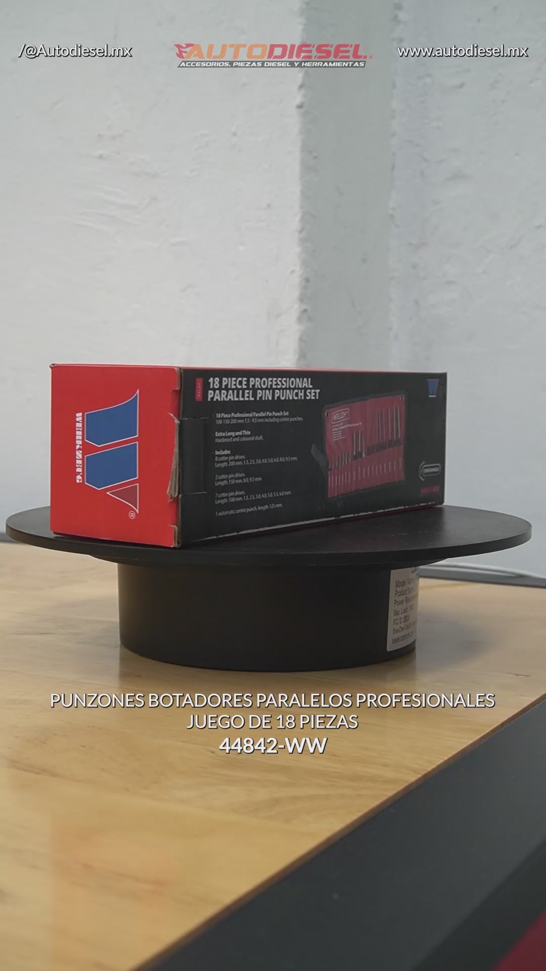 Juego de punzones, Botadores paralelos profesionales de 18 piezas 44842-WW