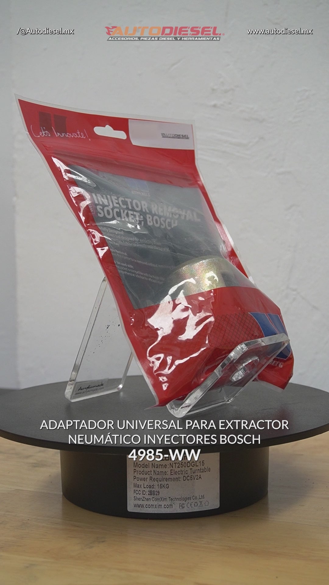 Adaptador universal para extractor neumático,inyectores Bosch 4985-WW